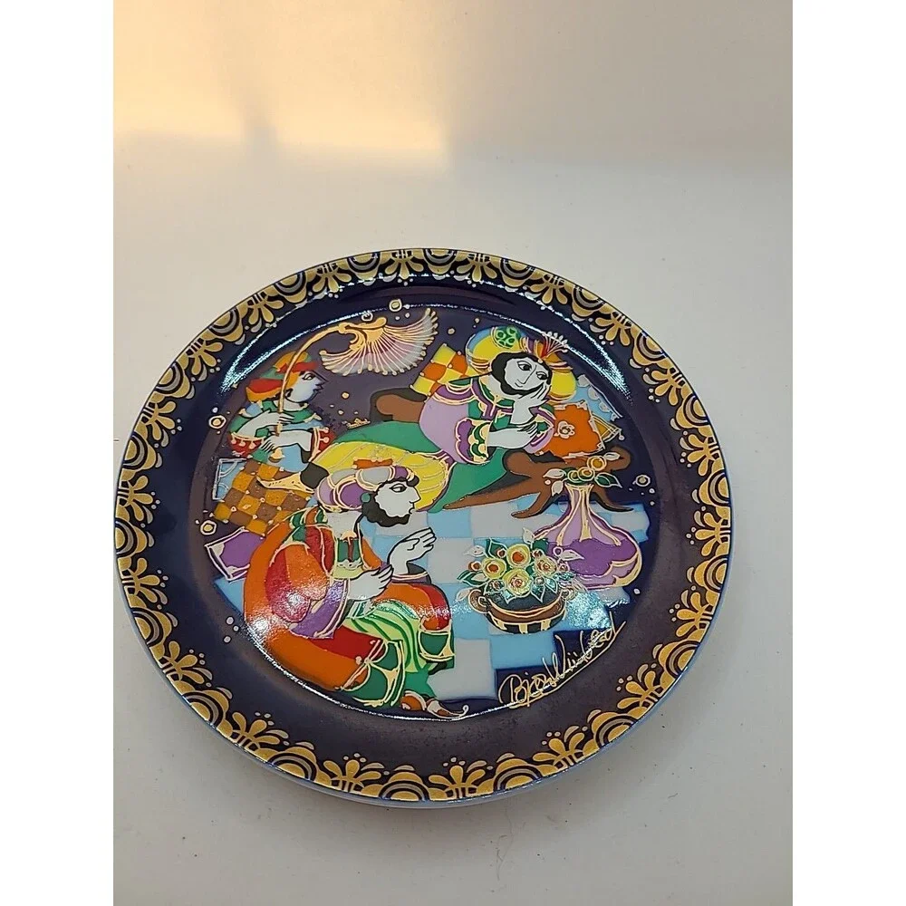 ROSENTHAL GERMANY SIGNED BJORN WIINBLAD WALL PLATE 6" - Picture 1 of 6
